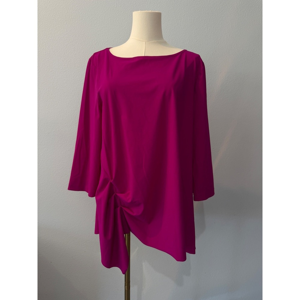 NEW Porto San Francisco Reverie Top Pink Asymmetric Avant Garde Minimalist Sz 4 - Picture 2 of 14